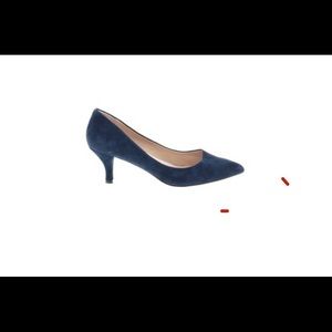 Blue suede kitten heels worn once size 7